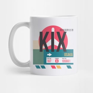 Osaka (KIX) Airport Code Baggage Tag A Mug